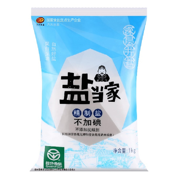 精制盐不加碘(1000g)